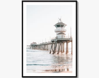 Huntington Beach Pier Fine Art Photo Print, California, Orange County, Pacific Ocean, Wall Decor