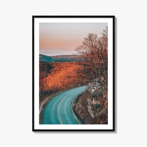 Fine Art Herbst Strasse Poster | Farbe Fotografie Poster | Herbst Dekor, Natur Wand Kunst, Malerische Landschaftsfotografie
