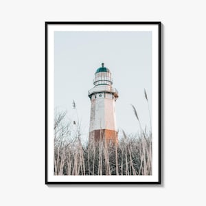 Konstfototryck av Montauk Point-fyren, affisch på Long Island, väggdekoration i New York