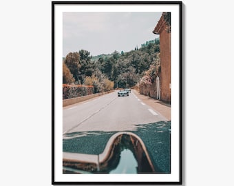 Classic Car Fine Art Photo Print, Porsche, French Riviera, Nice, Cannes, Saint-Tropez