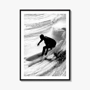 Surfer Fine Art Fotografie Schwarzweiß Poster Print