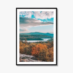 Herbst Berge Druck, Fine Art Farbe Fotografie Poster, Herbst Landschaft Dekor, Natur Wandkunst, Rustikale Wohnkultur, Limitierte Auflage
