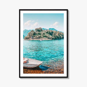 Fine Art Boot im See Druck, Farbe Fotografie Poster, Natur Kunstwerk, Home Decor, Wand Kunst, Nautische Dekoration, Geschenkidee