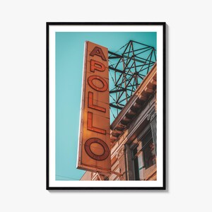 Apollo Theater Kunstdruck, Harlem New York Poster, Neonreklame Wanddekoration