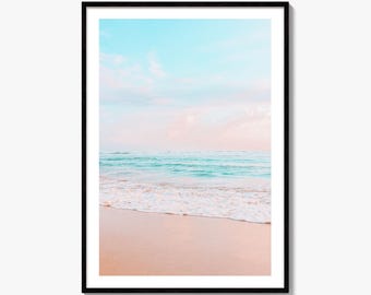 Ocean Beach Fine Art Photo Print, Tropical Shore Wall Decor, Coastal Seascape