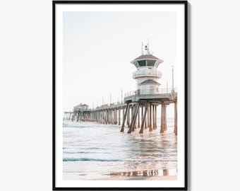 Huntington Beach Pier Fine Art Photo Print, Orange County Poster, California Wall Decor
