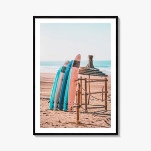 Impresión de póster a color de fotografía artística de tablas de surf