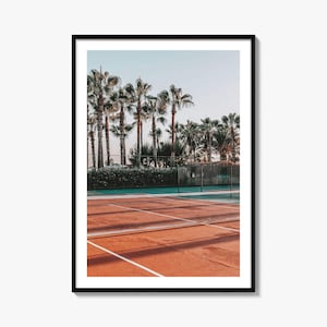 Tennis Court Fine Art Photography Color Poster Print