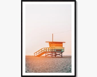 Venice Beach Lifeguard Tower Fine Art Photo Print, Los Angeles Poster, California Wall Decor