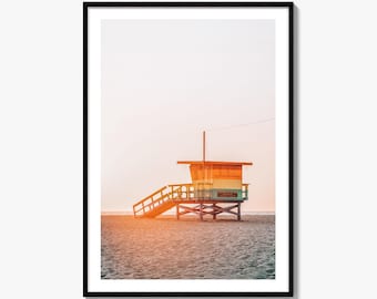 Venice Beach Lifeguard Tower Fine Art Photo Print, Los Angeles California Wall Decor