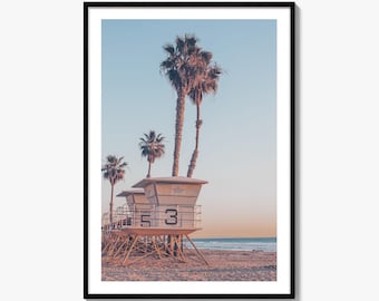 Lifeguard Tower Fine Art Photo Print, California Beach Decor
