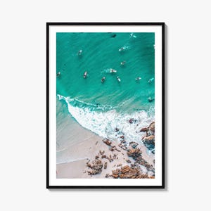 Fine Art Surfing Print, Color Photography Poster for Beach House & Ocean Lovers, Wall Art Decor, Surfing Gift Idea