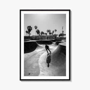Fine Art Skateboard Print | Black & White Photography Poster, Urban Wall Art, Skate Culture Decor, Modern Home Aesthetic