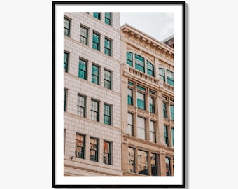 Detroit Michigan Architecture Fine Art Photo Print, Downtown Wall Decor, Skyscraper