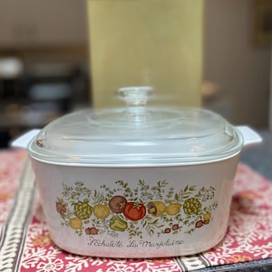 Vintage Corning Ware Spice of Life 3QT Casserole with Lid L’Echalote La Marjolaine A-3-B