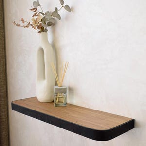Étagère flottante en bois, Étagère de chambre à coucher scandinave, Étagères murales en bois, Décoration de cuisine, Bibliothèque longue, Étagère flottante personnalisée, Décoration de salon