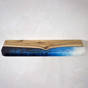 Handcrafted Epoxy&Wood Floating Shelf,Decorative Floating Shelves,Custom Wooden Shelves,Wall Mounted Shelf for bar,kitchen,bedroom,nursery