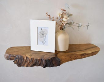 Live Edge Rustic Floating Shelf,Walnut Wood Floating Shelves,Raw Edge Wooden Shelf,Book Shelf,Kitchen Shelves,Wall Mounted Living Room Shelf