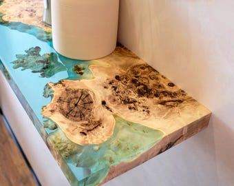 CONSDAN Mensole galleggianti, in legno massello di rovere coltivato negli Stati Uniti, mensole da parete per camera da letto, bagno, soggiorno