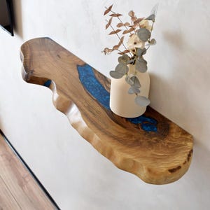 Live Edge Walnut Floating Shelves,Heavy Duty Wooden Shelf,Modern Wood Shelf,Long Floating Shelf Home Decor,Housewarming Gift