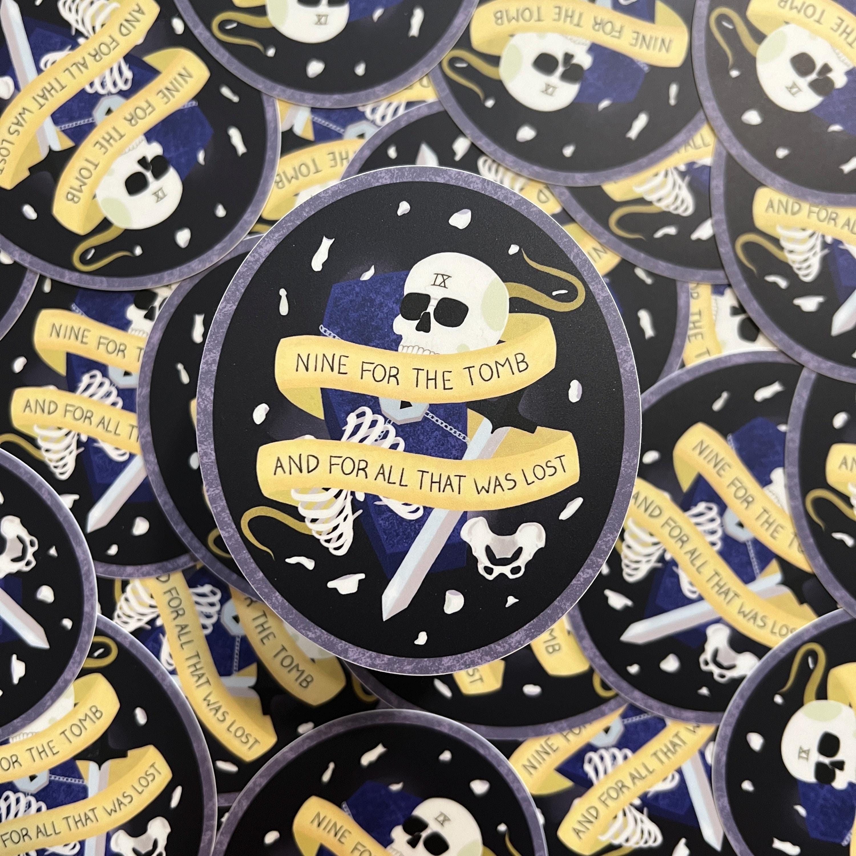 Nine for the Tomb - The Locked Tomb Gideon the Ninth Harrow the Ninth 4 Inch Waterproof Vinyl Sticker