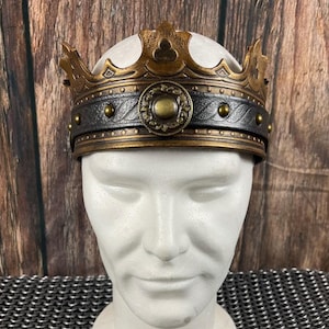 Mittelalterliche Königs- oder Königinkrone - handgefertigt - perfekt für Larp, Cosplay, Renfair, Mittelalter Events, Kino und Theater