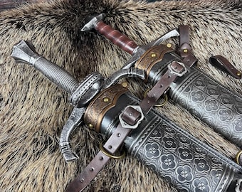 AURELIUS leather sword holder - LARP, Medieval events, Renfair