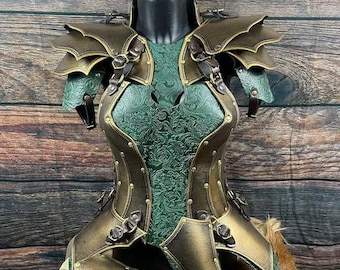KYRYA Leather Armor set - Female Warrior LARP armor - Medieval Cosplay Outfit - Roleplay Armor Set - Fantasy Armor Costume - Ren Faire Armor
