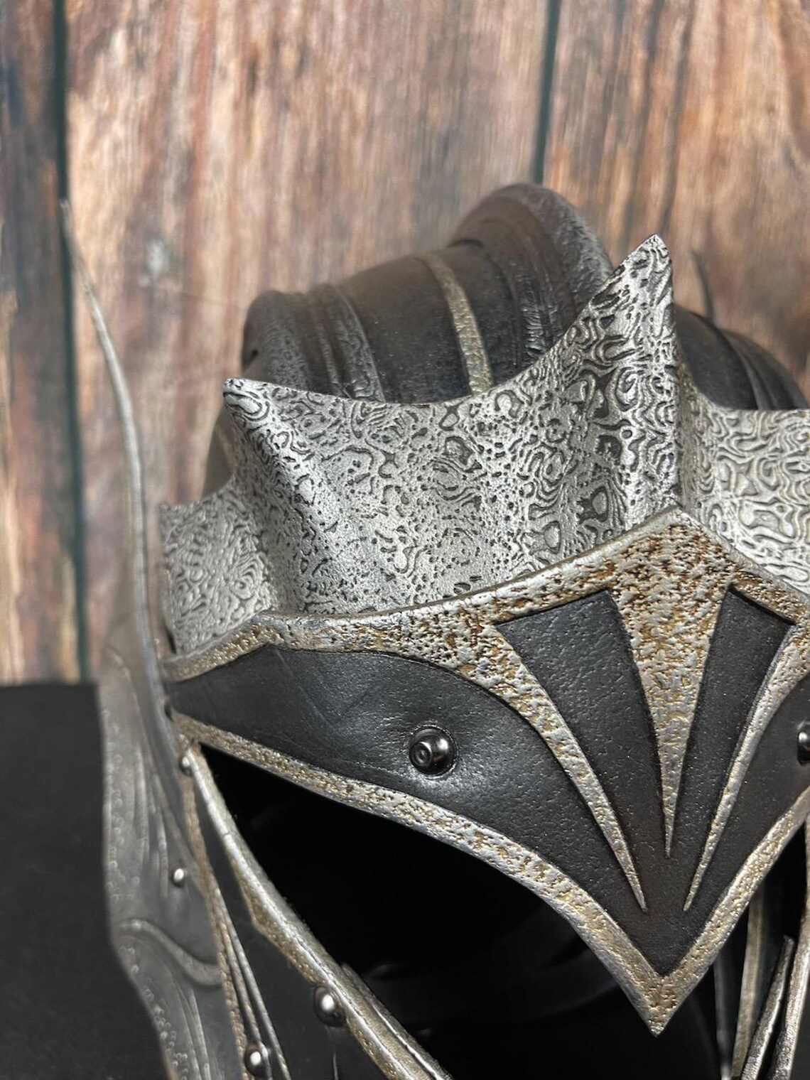 Handcrafted Vampire Leather Helmet: Winged LARP Cosplay Renfair Armor ...