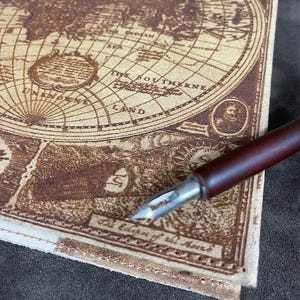 Agenda de cuero "Mapa Antiguo 3" para LARP, ROL, CINE y cosplay