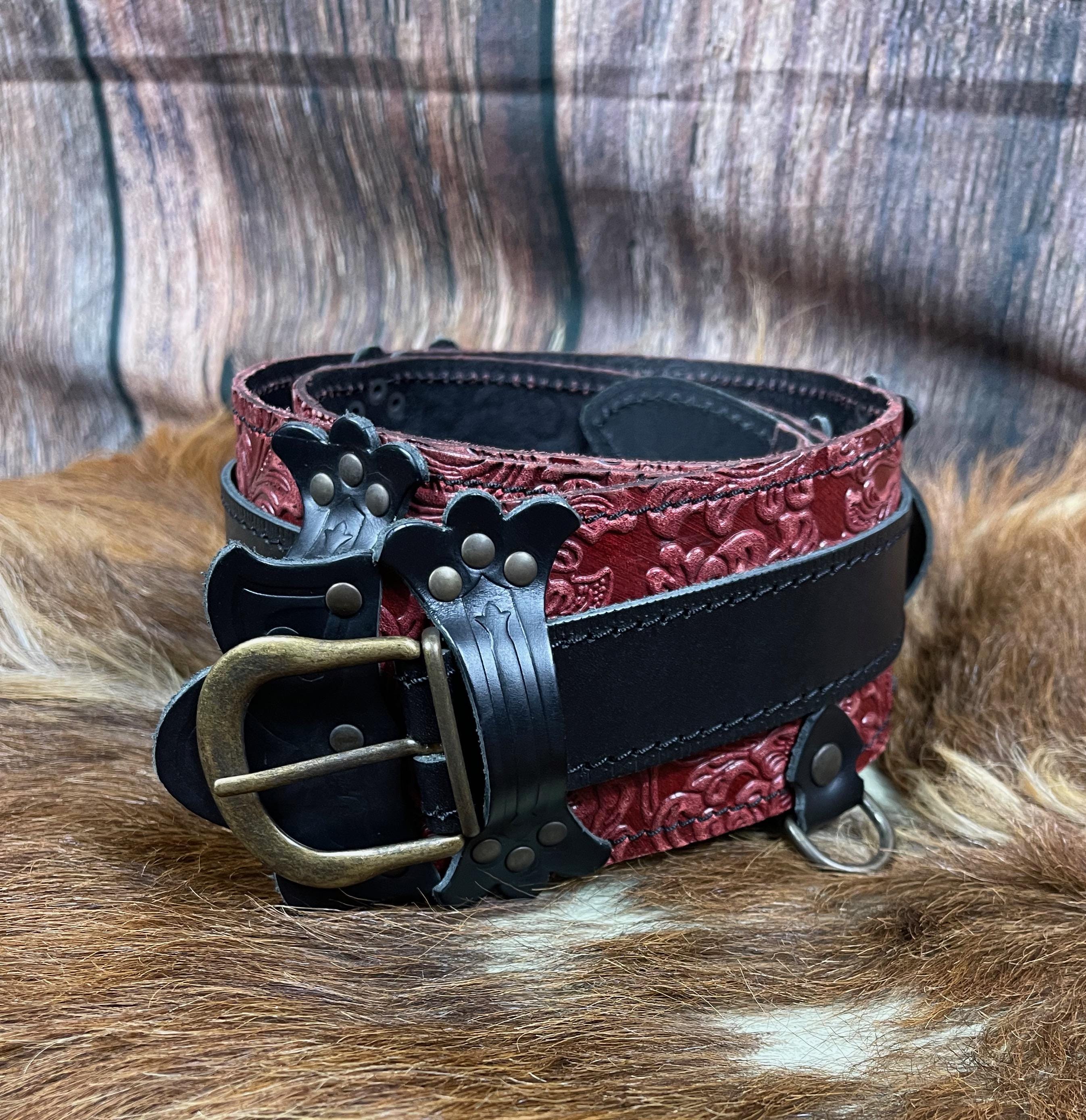 Gorgeous Italian Leather Fina Firenze 1927 Wide Brown Belt With Silver Studs Firenze Belt - Etsy main image 4