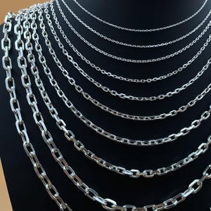 925 Sterling Silver Anchor Chain, Men Cable Chain Necklace, Anchor Link Cable Chain, Dainty Necklace, Anchor Chain Necklace, Gift for him