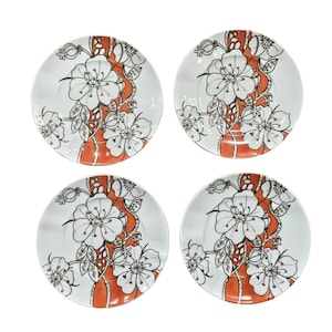 Set 4 Anthropologie Desertbloom 9" Salad Luncheon Plates Discontinued Portugal image 1