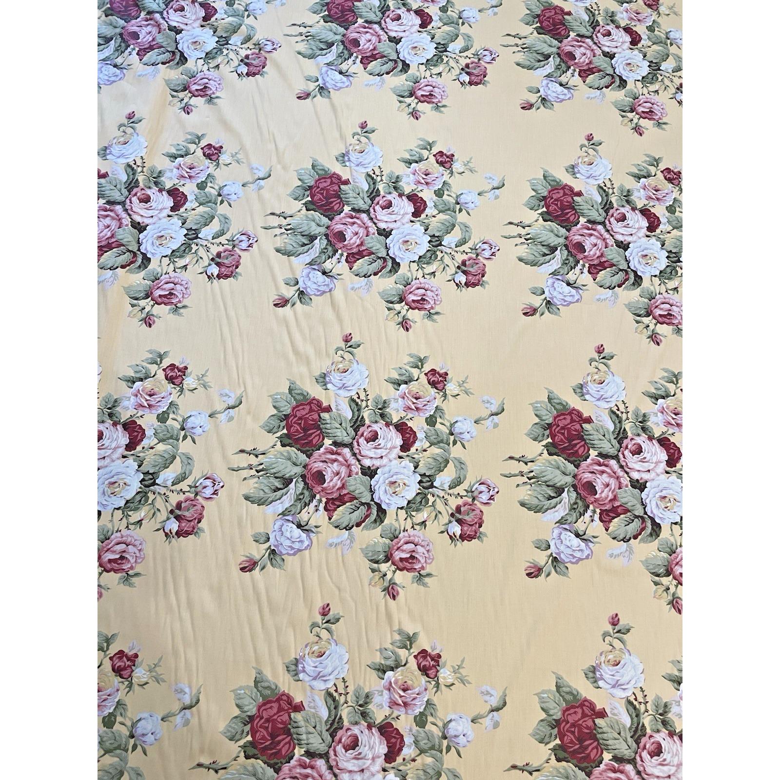 Ralph Lauren Vtg Home Decor Fabric Kathleen Yellow Cabbage Roses