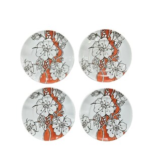 Set 4 Anthropologie Desertbloom 9" Salad Luncheon Plates Discontinued Portugal image 2