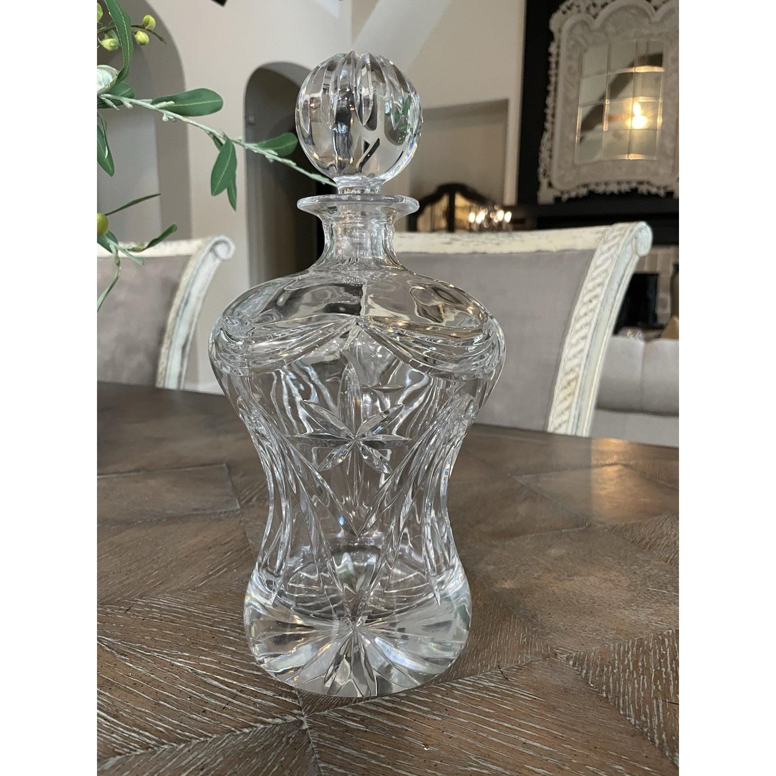 Lead Crystal Cut Glass Decanter - Etsy display picture 1