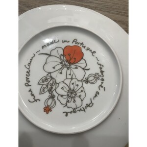Set 4 Anthropologie Desertbloom 9" Salad Luncheon Plates Discontinued Portugal image 6