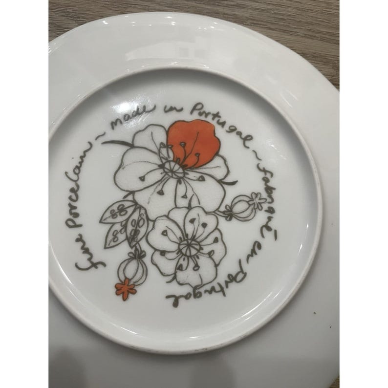 Set 4 Anthropologie Desertbloom 9" Salad Luncheon Plates Discontinued Portugal image 6