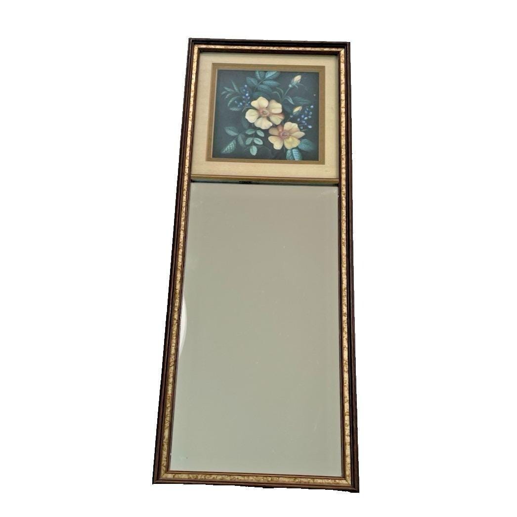 ビンテージ 花柄フレームの長方形ミラー Vintage Mirror Frame Flower - Etsy