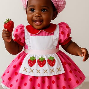 Strawberry Birthday Costume: Red Tulle Dress, Fruit Theme Party