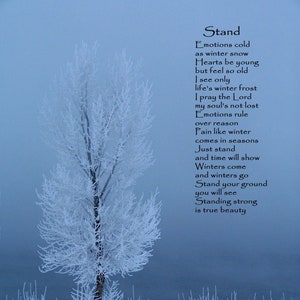 Tree Poem, Poetry Print, Poetry Poster, Poetry Wall Art, Poem Wall Art, Inspirational Poem, Tree Poster, Snow Tree, # 18