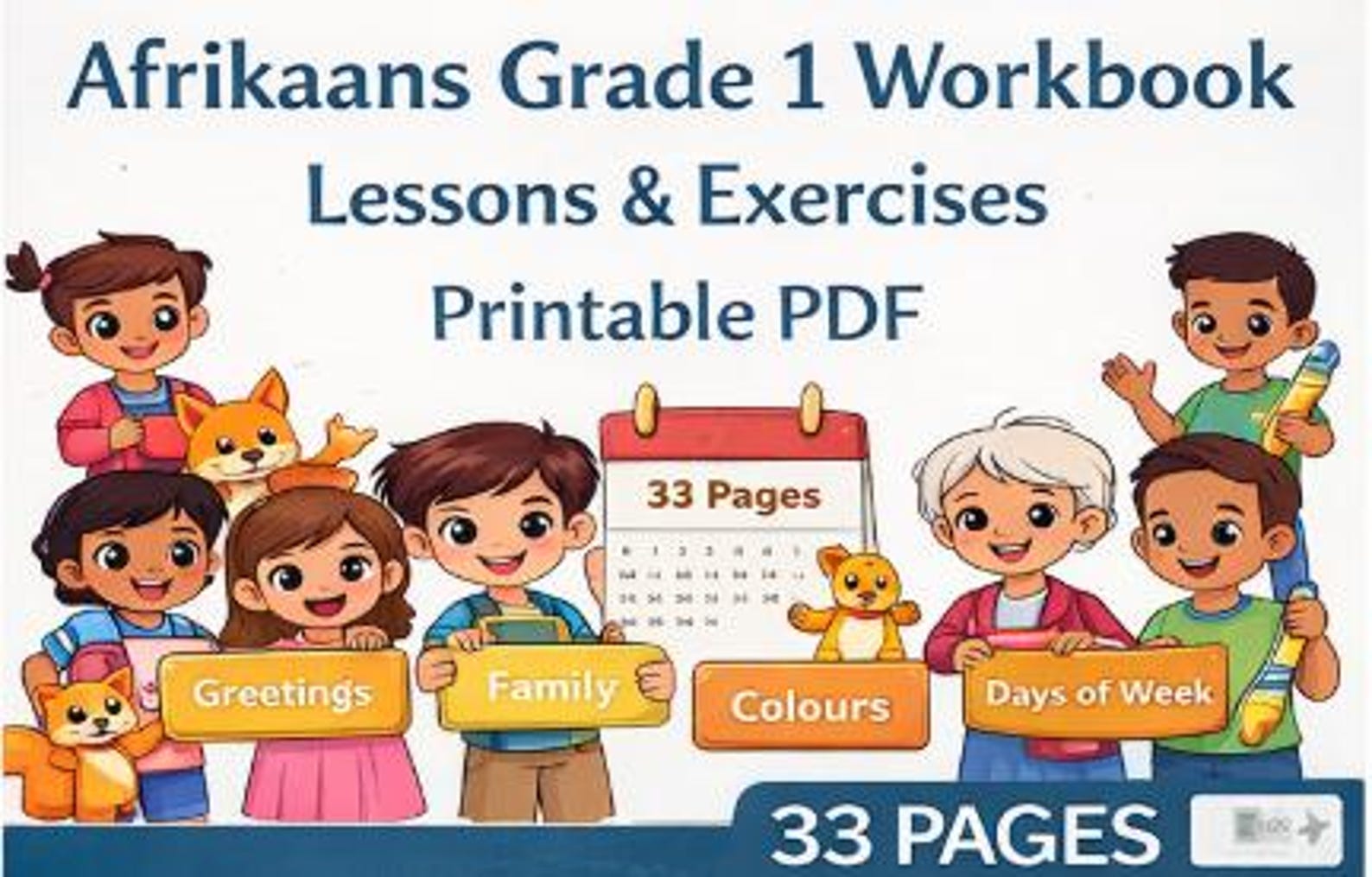 Afrikaans Grade 1 Workbook | Lessons & Exercises | Printable PDF - Etsy