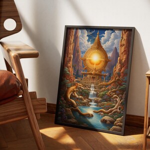 Dragon Valley I Digitale Kunst, Digitales Poster, Einzigartiges Design, Dekoratives Poster, Kunstdruck, Wandkunst, Ai Kunst, Geschenkidee, Poster