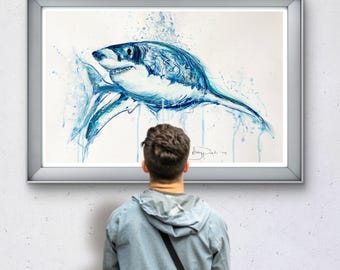 オリジナル絵画 - 「本能」 30x40インチ キャンバスに描かれたアクリル