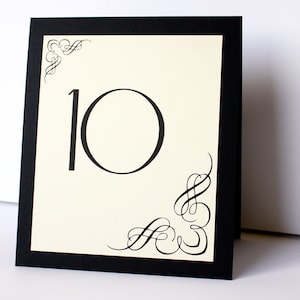 Art Nouveau Deux Table Number for Wedding or Party Decor, perfect for formal or elegant historical themes, arrive ready to use