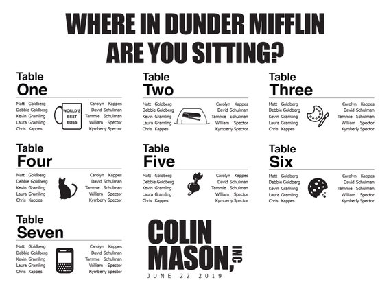 The Office Seating Chart