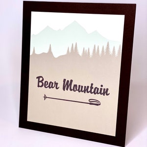 Numéro de table Ski Mountain pour les sports d'hiver ou les voyages, mariage, réceptions et événements, snowboard également disponible, choisissez vos stations ou pistes