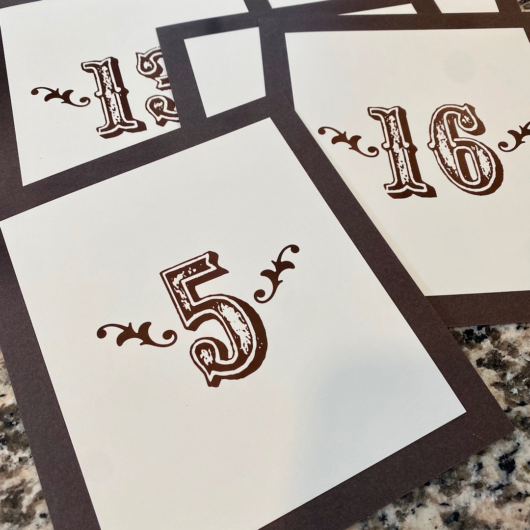 Rustic Western Wedding Table Number: Barn or Boho Party Decor for ...
