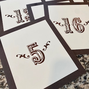 Número de mesa occidental para bodas o fiestas, elija colores de tinta y papel, perfecto para temas de granero o boho, alta calidad y envío rápido