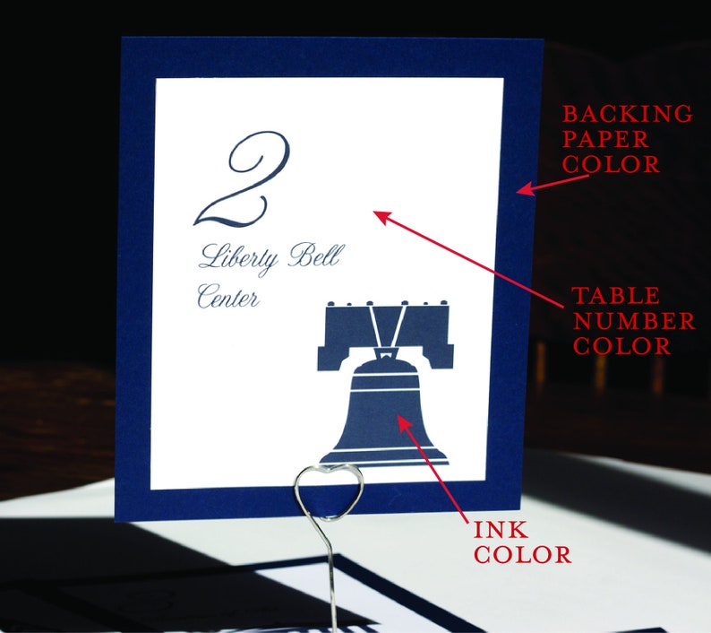 Baltimore Table Number for Wedding or Party Decor, Choose from over 30 landmarks, choose font and colors image 5